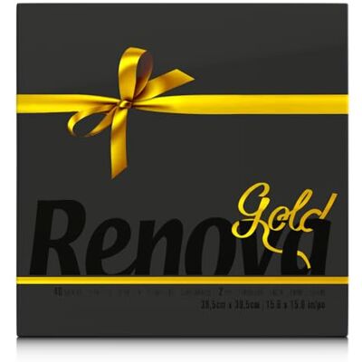Renova Schwarze Papierservietten, 40 Servietten, groß, 2-lagig. Renova Schwarze Papierservietten, 40 Servietten, groß, 2-lagig.