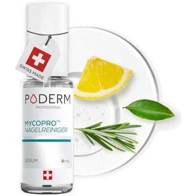 PODERM MycoPro Reinigende Nägelserum 8ml – Natürliche Pflanzenformel mit Zitrone, Rosmarin & Vitamin E Schützt das Nagelbild & verbessert die Gleichmäßigkeit Swiss Made PODERM MycoPro Reinigende Nägelserum 8ml – Natürliche Pflanzenformel mit Zitrone, Rosmarin & Vitamin E Schützt das Nagelbild & verbessert die Gleichmäßigkeit Swiss Made