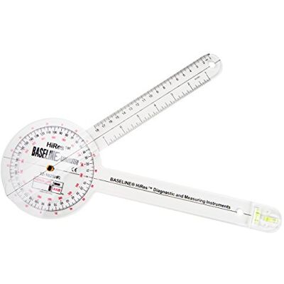 Cando Baseline HiRes Absolute+Axis Kunststoff-Goniometer – 360° ROM-Messinstrument mit Integrierter Ausrichtungsanzeige und 30,5 cm Armen Cando Baseline HiRes Absolute+Axis Kunststoff-Goniometer – 360° ROM-Messinstrument mit Integrierter Ausrichtungsanzeige und 30,5 cm Armen