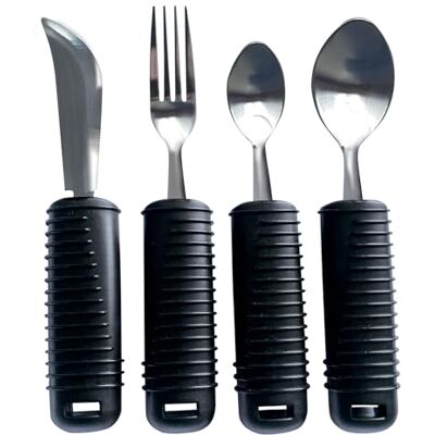 GIMA Set bestehend aus 4 Edelstahl-Besteck (Messer, Gabel, Löffel und Löffel), 28920 GIMA Set bestehend aus 4 Edelstahl-Besteck (Messer, Gabel, Löffel und Löffel), 28920