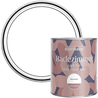 Rust-Oleum Black Moisture Resistant Bathroom Wood and Cabinet Paint in Satin Finish Cotton (White) 750ml Rust-Oleum Black Moisture Resistant Bathroom Wood and Cabinet Paint in Satin Finish Cotton (White) 750ml