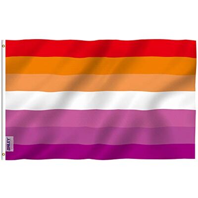 Anley Fly Breeze 3x5 Fuß Sonnenuntergang Lesbian Pride Flag Lebendige Farbe und UV-Lichtechtheit Leinwandkopf und doppelt genäht Sunset Pride mit Messingösen 3 x 5 Ft Anley Fly Breeze 3x5 Fuß Sonnenuntergang Lesbian Pride Flag Lebendige Farbe und UV-Lichtechtheit Leinwandkopf und doppelt genäht Sunset Pride mit Messingösen 3 x 5 Ft