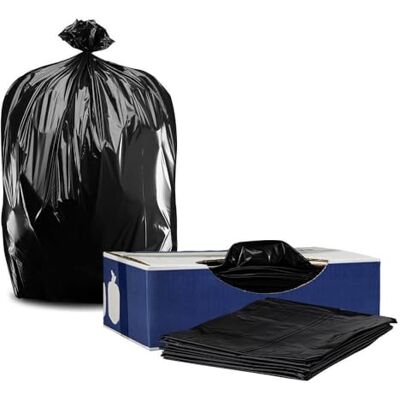 Plasticplace Müllbeutel, 1,5°l, 83,8°cm B x 121,9°cm, Schwarz, 100 Stück Plasticplace Müllbeutel, 1,5°l, 83,8°cm B x 121,9°cm, Schwarz, 100 Stück