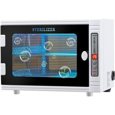 VEVOR UV Sterilisator Nagelwerkzeug-Reinigungsmaschine multifunktionale Nagelreiniger Sterilisator mit Timer-Einstellung, Reinigungskabinett mit Tür aus gehärtetem Glas, für Labore (5W) VEVOR UV Sterilisator Nagelwerkzeug-Reinigungsmaschine multifunktionale Nagelreiniger Sterilisator mit Timer-Einstellung, Reinigungskabinett mit Tür aus gehärtetem Glas, für Labore (5W)