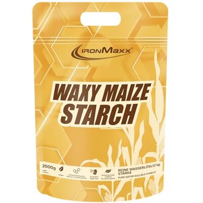 IronMaxx Waxy Maize Starch 2000g Hochwertiges Kohlenhydratpulver aus Maisstärke Zuckerfreier und veganer Weightgainer ohne Konservierungsstoffe IronMaxx Waxy Maize Starch 2000g Hochwertiges Kohlenhydratpulver aus Maisstärke Zuckerfreier und veganer Weightgainer ohne Konservierungsstoffe