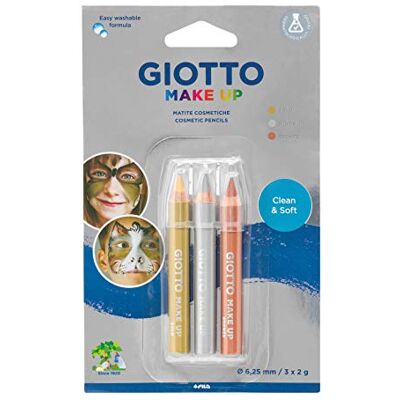 GIOTTO BLS3 Make-up-Stifte, Metall Dress Up Make Up Set, Easy Washable from Skin, For Dress Up, Children & Parties GIOTTO BLS3 Make-up-Stifte, Metall Dress Up Make Up Set, Easy Washable from Skin, For Dress Up, Children & Parties