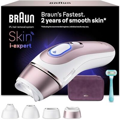 Braun Smart IPL Geräte Haarentfernung Skin i·expert 7, PL7431, Rosegold Alternative Laser Haarentfernung für Zuhause, Dauerhafte Haarentfernung, Inkl. Etui, Gillette Venus Rasierer Und 4 Aufsätze Braun Smart IPL Geräte Haarentfernung Skin i·expert 7, PL7431, Rosegold Alternative Laser Haarentfernung für Zuhause, Dauerhafte Haarentfernung, Inkl. Etui, Gillette Venus Rasierer Und 4 Aufsätze