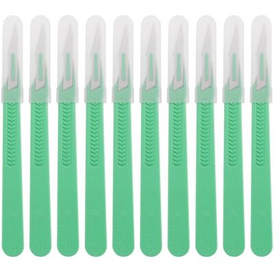 UKCOCO 10 Stücke Einweg Kunststoff Chirurgische Skalpellmesser multifunktions Carving Messer Werkzeuge Scrapbooking Handwerk Einmalskalpelle mit Einzeln Verpackt UKCOCO 10 Stücke Einweg Kunststoff Chirurgische Skalpellmesser multifunktions Carving Messer Werkzeuge Scrapbooking Handwerk Einmalskalpelle mit Einzeln Verpackt