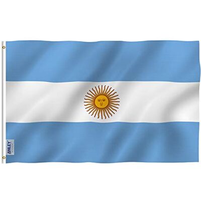 Anley Fly Breeze 3x5 Fuß Argentinien Flagge Lebendige Farbe und UV-beständig Leinwand Kopf- und Doppelnaht Argentinische Nationalflaggen Polyester mit Messingösen 3 X 5 Ft Anley Fly Breeze 3x5 Fuß Argentinien Flagge Lebendige Farbe und UV-beständig Leinwand Kopf- und Doppelnaht Argentinische Nationalflaggen Polyester mit Messingösen 3 X 5 Ft