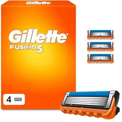 Gillette Fusion 5 Power Klingen Herren, 4 Original Rasierklingen, Orange Gillette Fusion 5 Power Klingen Herren, 4 Original Rasierklingen, Orange