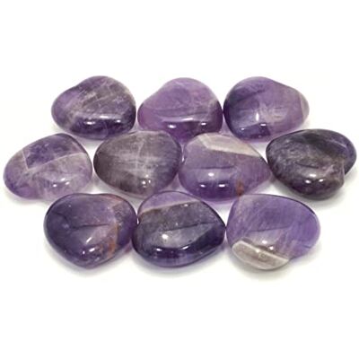 CrystalAge Chevron-Amethyst-Mini-Kristall-Herz, 25 mm CrystalAge Chevron-Amethyst-Mini-Kristall-Herz, 25 mm
