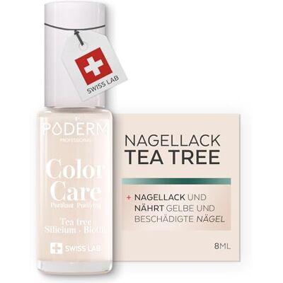 PODERM Pflege-Nagellack mit Teebaumöl Milky 8 ML Swiss Lab Reinigt, Klärt & Pflegt Gelbe und Beschädigte Nägel Angereichert mit Teebaumöl und Biotin Von einem Podologen Entwickelt PODERM Pflege-Nagellack mit Teebaumöl Milky 8 ML Swiss Lab Reinigt, Klärt & Pflegt Gelbe und Beschädigte Nägel Angereichert mit Teebaumöl und Biotin Von einem Podologen Entwickelt
