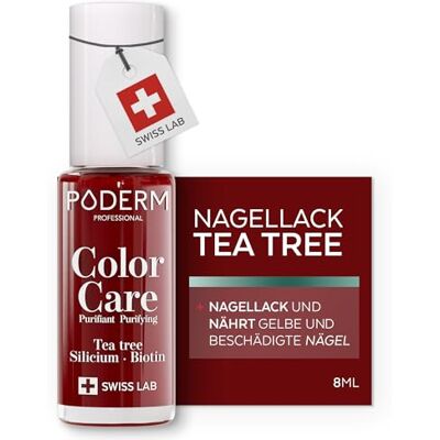 PODERM Pflege-Nagellack mit Teebaumöl Allurarot 8 ML Swiss Lab Reinigt, Klärt & Pflegt Gelbe und Beschädigte Nägel Angereichert mit Teebaumöl und Biotin Von einem Podologen Entwickelt PODERM Pflege-Nagellack mit Teebaumöl Allurarot 8 ML Swiss Lab Reinigt, Klärt & Pflegt Gelbe und Beschädigte Nägel Angereichert mit Teebaumöl und Biotin Von einem Podologen Entwickelt