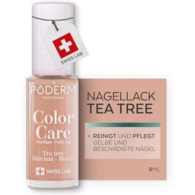 PODERM Pflege-Nagellack mit Teebaumöl Beige 8 ML Swiss Lab Reinigt, Klärt & Pflegt Gelbe und Beschädigte Nägel Angereichert mit Teebaumöl und Biotin Von einem Podologen Entwickelt PODERM Pflege-Nagellack mit Teebaumöl Beige 8 ML Swiss Lab Reinigt, Klärt & Pflegt Gelbe und Beschädigte Nägel Angereichert mit Teebaumöl und Biotin Von einem Podologen Entwickelt