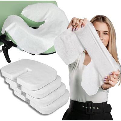 HABYS Einweg Nasenschlitztücher für Massageliegen 100 Stück 27×35cm Vlies Einwegauflagen für Kopfstützen bei Massagetischen, Verstärkte Querstruktur, Hygieneüberzug 45 g/m², Weiß HABYS Einweg Nasenschlitztücher für Massageliegen 100 Stück 27×35cm Vlies Einwegauflagen für Kopfstützen bei Massagetischen, Verstärkte Querstruktur, Hygieneüberzug 45 g/m², Weiß