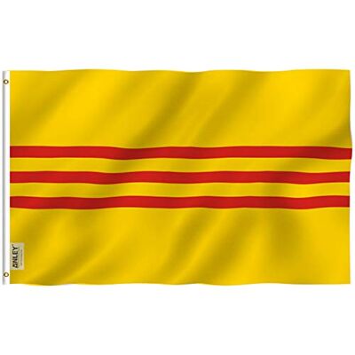 Anley Fly Breeze 3x5 Fuß Südvietnam Flagge Lebendige Farbe und UV-beständig Leinwand Kopf- und Doppelnaht Südvietnamesische Flaggen Polyester mit Messingösen 3 X 5 Ft Anley Fly Breeze 3x5 Fuß Südvietnam Flagge Lebendige Farbe und UV-beständig Leinwand Kopf- und Doppelnaht Südvietnamesische Flaggen Polyester mit Messingösen 3 X 5 Ft