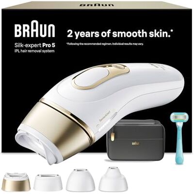 Braun IPL Geräte Haarentfernung Silk·expert Pro 5, PL5431, Weiß/Gold Alternative Laser Haarentfernung für Zuhause, Dauerhafte Haarentfernung, Inkl. Etui, Mini-Rasierer, Gillette Venus, 4 Extras Braun IPL Geräte Haarentfernung Silk·expert Pro 5, PL5431, Weiß/Gold Alternative Laser Haarentfernung für Zuhause, Dauerhafte Haarentfernung, Inkl. Etui, Mini-Rasierer, Gillette Venus, 4 Extras