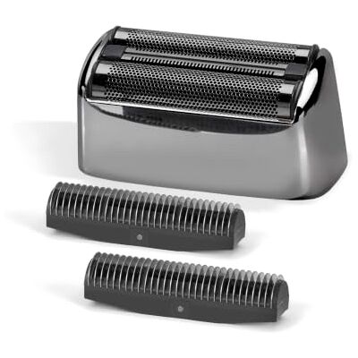 BaByliss Super-X Ersatz-Doppelscherfolie und Schneideeinheit, Schwarz Japanische Stahlfolie & Präzisionstrimmer, kabelloser Nass- & Trockenrasierer, hält bis zu 6 Monate, ACFS997DBLD BaByliss Super-X Ersatz-Doppelscherfolie und Schneideeinheit, Schwarz Japanische Stahlfolie & Präzisionstrimmer, kabelloser Nass- & Trockenrasierer, hält bis zu 6 Monate, ACFS997DBLD