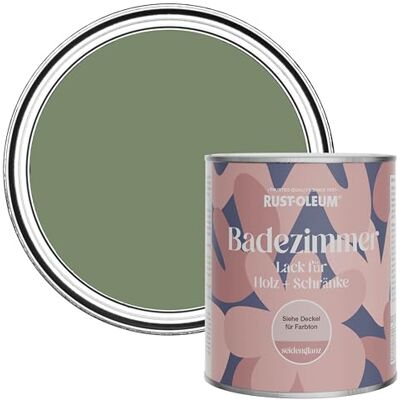 Rust-Oleum Green Moisture Resistant Bathroom Wood and Cabinet Paint in Satin Finish All Green 750ml Rust-Oleum Green Moisture Resistant Bathroom Wood and Cabinet Paint in Satin Finish All Green 750ml