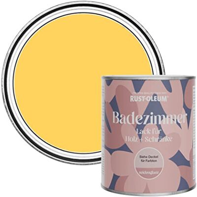 Rust-Oleum Yellow Moisture Resistant Bathroom Wood and Cabinet Paint in Satin Finish Lemon Jelly 750ml Rust-Oleum Yellow Moisture Resistant Bathroom Wood and Cabinet Paint in Satin Finish Lemon Jelly 750ml