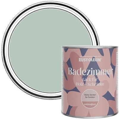 Rust-Oleum Green Moisture Resistant Bathroom Wood and Cabinet Paint in Satin Finish Leaplish 750ml Rust-Oleum Green Moisture Resistant Bathroom Wood and Cabinet Paint in Satin Finish Leaplish 750ml