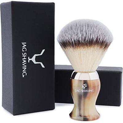 Jag Shaving Rasierpinsel – Rasierpinsel aus synthetischem Silberspitzenhaar – Rasiercremepinsel – Rasierpinsel für Männer und Frauen Jag Shaving Rasierpinsel – Rasierpinsel aus synthetischem Silberspitzenhaar – Rasiercremepinsel – Rasierpinsel für Männer und Frauen