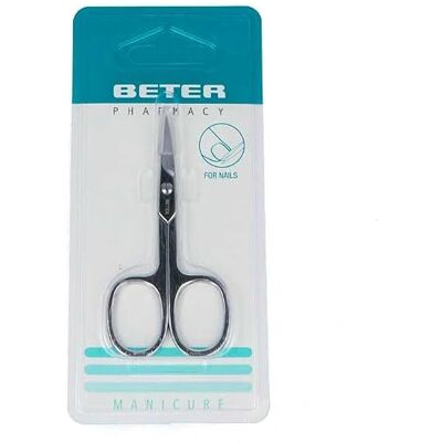 Beter Maniküreschere, gerade, verchromt, 9,3 cm, Schwarz, Standard Beter Maniküreschere, gerade, verchromt, 9,3 cm, Schwarz, Standard