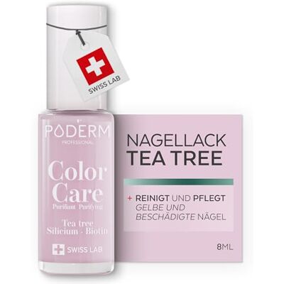 PODERM Pflege-Nagellack mit Teebaumöl Baby Pink 8 ML Swiss Lab Reinigt, Klärt & Pflegt Gelbe und Beschädigte Nägel Angereichert mit Teebaumöl und Biotin Von einem Podologen Entwickelt PODERM Pflege-Nagellack mit Teebaumöl Baby Pink 8 ML Swiss Lab Reinigt, Klärt & Pflegt Gelbe und Beschädigte Nägel Angereichert mit Teebaumöl und Biotin Von einem Podologen Entwickelt