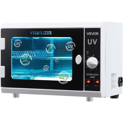 VEVOR UV Sterilisator Nagelwerkzeug-Reinigungsmaschine multifunktionale Nagelreiniger Sterilisator mit Timer-Einstellung, Reinigungskabinett mit Tür aus gehärtetem Glas, für Labore (12W) VEVOR UV Sterilisator Nagelwerkzeug-Reinigungsmaschine multifunktionale Nagelreiniger Sterilisator mit Timer-Einstellung, Reinigungskabinett mit Tür aus gehärtetem Glas, für Labore (12W)