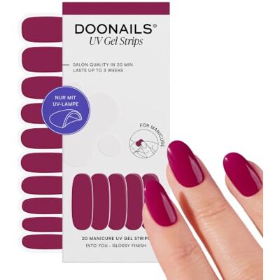 Doonails ® UV Gel Strips Into You Rosa Nude – Nagelfolie UV härtend, 20 Strips für 2 Maniküren – Halt bis zu 14 Tage, HEMA-frei & vegan Doonails ® UV Gel Strips Into You Rosa Nude – Nagelfolie UV härtend, 20 Strips für 2 Maniküren – Halt bis zu 14 Tage, HEMA-frei & vegan