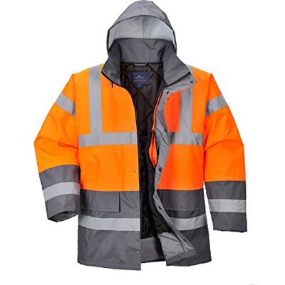 Portwest S467 Zweifarbige Warnschutz-Verkehrs-Jacke Viele Taschen Winddicht Portwest S467 Zweifarbige Warnschutz-Verkehrs-Jacke Viele Taschen Winddicht