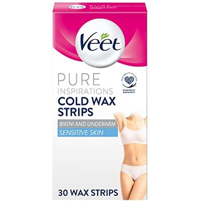 Veet Pure Bikini Cold Wax Strips, 30 Stück Veet Pure Bikini Cold Wax Strips, 30 Stück