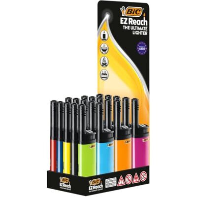 BIC EZ Reach Stabfeuerzeug J38 mit 3,5 cm langem Stab, „Das ultimative Feuerzeug“ 20 Stück im Tray BIC EZ Reach Stabfeuerzeug J38 mit 3,5 cm langem Stab, „Das ultimative Feuerzeug“ 20 Stück im Tray