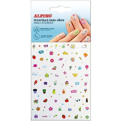 Alpino Verschiedene selbstklebende Nagelaufkleber von Farbaufkleber für Nägel Nagelkunst Nagelzubehör. Verschiedene Designs, Helligkeiten und Farben Alpino Verschiedene selbstklebende Nagelaufkleber von Farbaufkleber für Nägel Nagelkunst Nagelzubehör. Verschiedene Designs, Helligkeiten und Farben