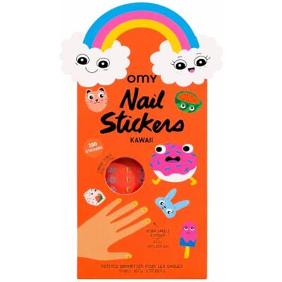 Omy Nagelsticker Kinder Kawaii, 200 wasserfeste Nagelaufkleber, ab 3 Jahren Ohne Nagellack und Pinsel, einfach aufkleben und ablösen, ideal für Geburtstage und Mitgebsel Omy Nagelsticker Kinder Kawaii, 200 wasserfeste Nagelaufkleber, ab 3 Jahren Ohne Nagellack und Pinsel, einfach aufkleben und ablösen, ideal für Geburtstage und Mitgebsel