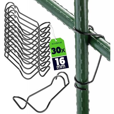 KADAX 30er Set Gartenklammern Ø 16 mm, Verbinder aus Stahl für Rankgitter, Bambusklammern zur stabilen Fixierung von Pflanzstäben, Verbindungsschnallen KADAX 30er Set Gartenklammern Ø 16 mm, Verbinder aus Stahl für Rankgitter, Bambusklammern zur stabilen Fixierung von Pflanzstäben, Verbindungsschnallen