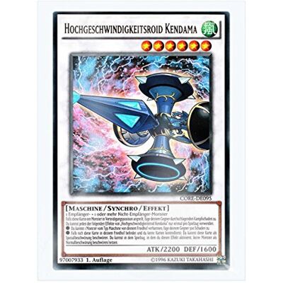 Yu-Gi-Oh! CORE-DE095 Hochgeschwindigkeitsroid Kendama 1. Auflage im Set mit original Gwindi Kartenschutzhülle Yu-Gi-Oh! CORE-DE095 Hochgeschwindigkeitsroid Kendama 1. Auflage im Set mit original Gwindi Kartenschutzhülle