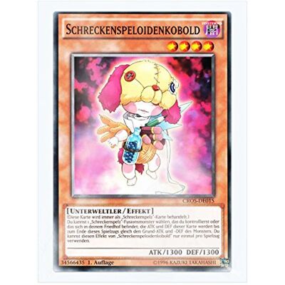 Yu-Gi-Oh! CROS-DE015 Schreckenspeloidenkobold im Set mit original Gwindi Kartenschutzhülle Yu-Gi-Oh! CROS-DE015 Schreckenspeloidenkobold im Set mit original Gwindi Kartenschutzhülle