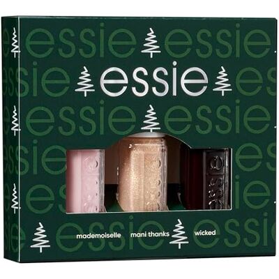 essie Mini Trio Kit XMAS, Nr. 13 mademoiselle + Nr. 49 wicked + Nr. 570 mani thanks, 3 x 15ml essie Mini Trio Kit XMAS, Nr. 13 mademoiselle + Nr. 49 wicked + Nr. 570 mani thanks, 3 x 15ml
