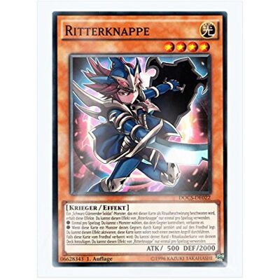 Yu-Gi-Oh! DOCS-DE022 Ritterknappe 1. Auflage im Set mit original Gwindi Kartenschutzhülle Yu-Gi-Oh! DOCS-DE022 Ritterknappe 1. Auflage im Set mit original Gwindi Kartenschutzhülle