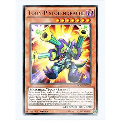 Yu-Gi-Oh! DOCS-DE038 Toon-Pistolendrache 1. Auflage im Set mit original Gwindi Kartenschutzhülle Yu-Gi-Oh! DOCS-DE038 Toon-Pistolendrache 1. Auflage im Set mit original Gwindi Kartenschutzhülle
