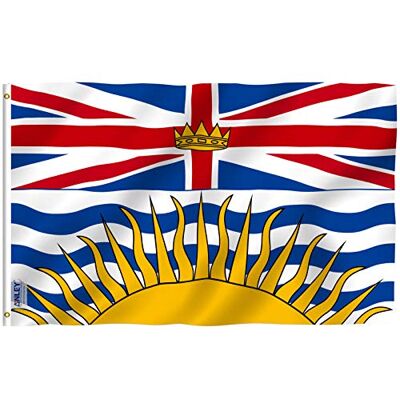 Anley Fly Breeze 3x5 Fuß British Columbia Flagge Lebendige Farbe und UV-lichtbeständig Kanadische Provinz British Columbia Flagge Polyester mit Messingösen 3 X 5 Ft Anley Fly Breeze 3x5 Fuß British Columbia Flagge Lebendige Farbe und UV-lichtbeständig Kanadische Provinz British Columbia Flagge Polyester mit Messingösen 3 X 5 Ft