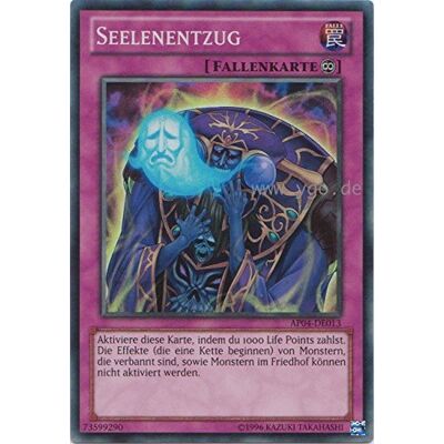 Yu-Gi-Oh! AP04-DE013 Seelenentzug im Set mit original Gwindi Kartenschutzhülle Yu-Gi-Oh! AP04-DE013 Seelenentzug im Set mit original Gwindi Kartenschutzhülle