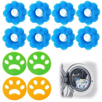 Cuenxuenf 12PCS Tierhaarfänger Waschmaschine Wiederverwendbar Tierhaarsammler Silikon Und Schwamm Tierhaarentferner Waschmaschine Es Entfernt Tierhaare Fell Flusen Und Fusseln Cuenxuenf 12PCS Tierhaarfänger Waschmaschine Wiederverwendbar Tierhaarsammler Silikon Und Schwamm Tierhaarentferner Waschmaschine Es Entfernt Tierhaare Fell Flusen Und Fusseln