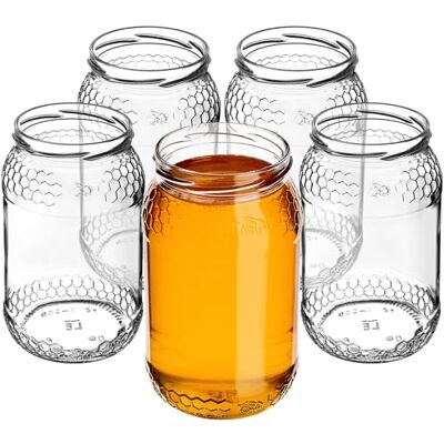 KADAX 48er Set Einmachgläser 900ml TO82 Ohne Deckel, Große Sturzgläser mit Schraubdeckel, Einkochgläser Fermentierglas für Gurken, Gemüse, Sauerteig KADAX 48er Set Einmachgläser 900ml TO82 Ohne Deckel, Große Sturzgläser mit Schraubdeckel, Einkochgläser Fermentierglas für Gurken, Gemüse, Sauerteig