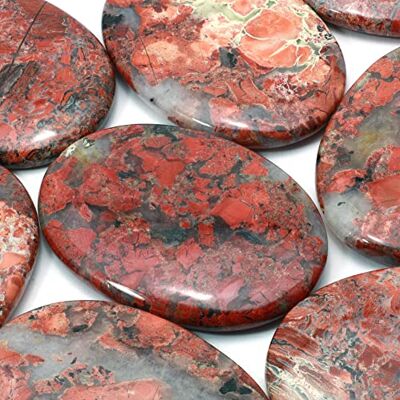 CrystalAge Poppy Jasper Palm Stone by CrystalAge Poppy Jasper Palm Stone by