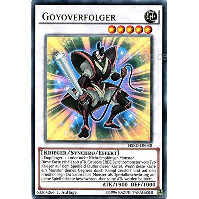 Yu-Gi-Oh! HSRD-DE038 Goyoverfolger 1. Auflage im Set mit original Gwindi Kartenschutzhülle Yu-Gi-Oh! HSRD-DE038 Goyoverfolger 1. Auflage im Set mit original Gwindi Kartenschutzhülle