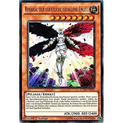 Yu-Gi-Oh! LC5D-DE095 Rosaria, der stattliche gefallene Engel 1. Auflage im Set mit original Gwindi Kartenschutzhülle Yu-Gi-Oh! LC5D-DE095 Rosaria, der stattliche gefallene Engel 1. Auflage im Set mit original Gwindi Kartenschutzhülle