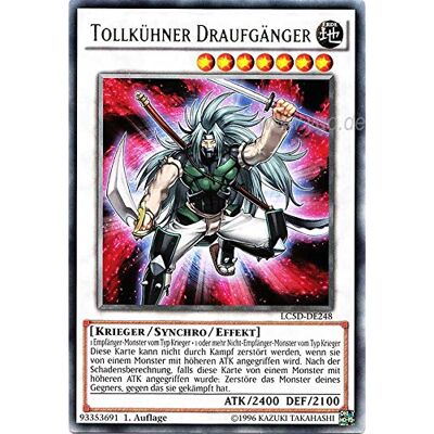 Yu-Gi-Oh! LC5D-DE248 Tollkühner Draufgänger 1. Auflage im Set mit original Gwindi Kartenschutzhülle Yu-Gi-Oh! LC5D-DE248 Tollkühner Draufgänger 1. Auflage im Set mit original Gwindi Kartenschutzhülle