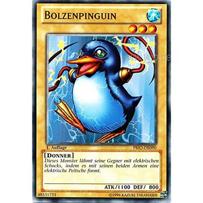 Yu-Gi-Oh! PRIO-DE090 Bolzenpinguin 1. Auflage im Set mit original Gwindi Kartenschutzhülle Yu-Gi-Oh! PRIO-DE090 Bolzenpinguin 1. Auflage im Set mit original Gwindi Kartenschutzhülle